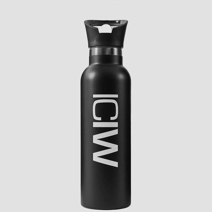 Stainless Steel Water Bottle 600 ml, Black