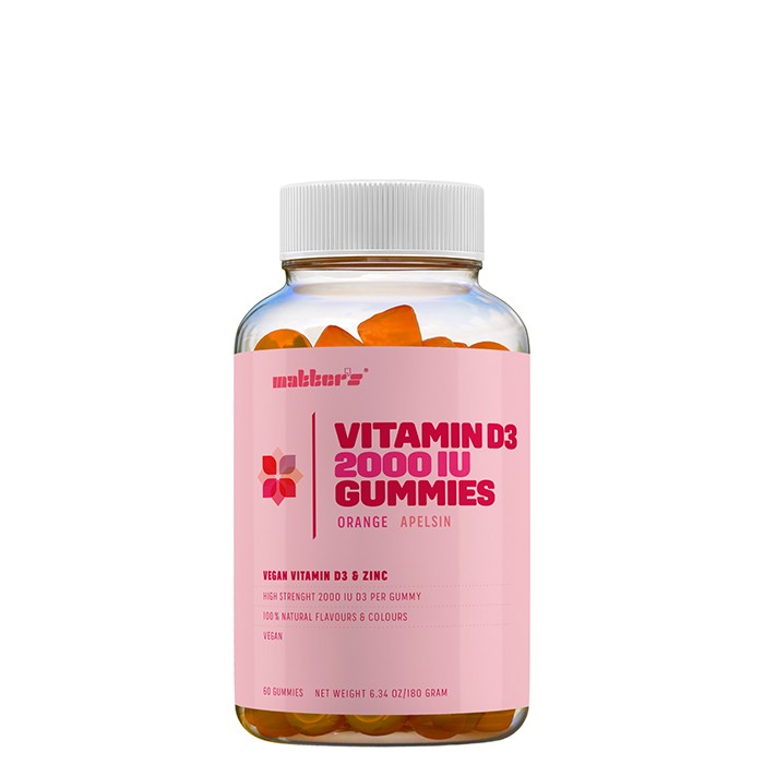 Vitamin D3 2000 IU - Zink 60 Gummies Apelsin