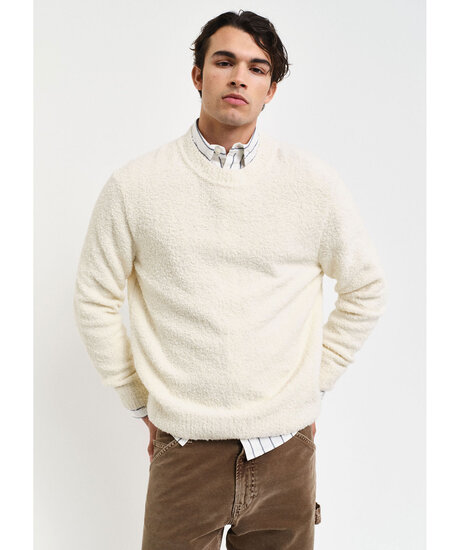 Wool Bouclé C-neck